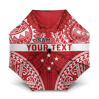 Personalised Toa Samoa Rugby Spirit Umbrella Red Samoan Tribal Pattern LT9 One Size Folded 11.42 inch Opened Diameter 37.4 inch Red - Polynesian Pride