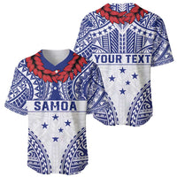 Personalised Toa Samoa Rugby Spirit Baseball Jersey White Samoan Tribal Pattern LT9 - Polynesian Pride