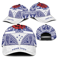 Personalised Toa Samoa Rugby Spirit Classic Cap White Samoan Tribal Pattern LT9 - Polynesian Pride