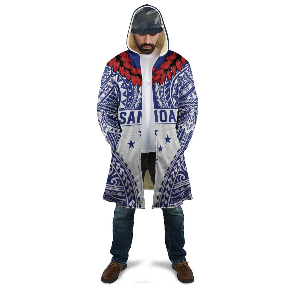 Personalised Toa Samoa Rugby Spirit Cloak White Samoan Tribal Pattern LT9 - Polynesian Pride
