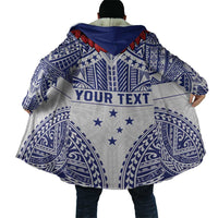 Personalised Toa Samoa Rugby Spirit Cloak White Samoan Tribal Pattern LT9 - Polynesian Pride