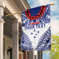 Personalised Toa Samoa Rugby Spirit Garden Flag White Samoan Tribal Pattern LT9 House Flag White - Polynesian Pride