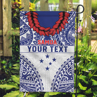 Personalised Toa Samoa Rugby Spirit Garden Flag White Samoan Tribal Pattern LT9 Garden Flag White - Polynesian Pride