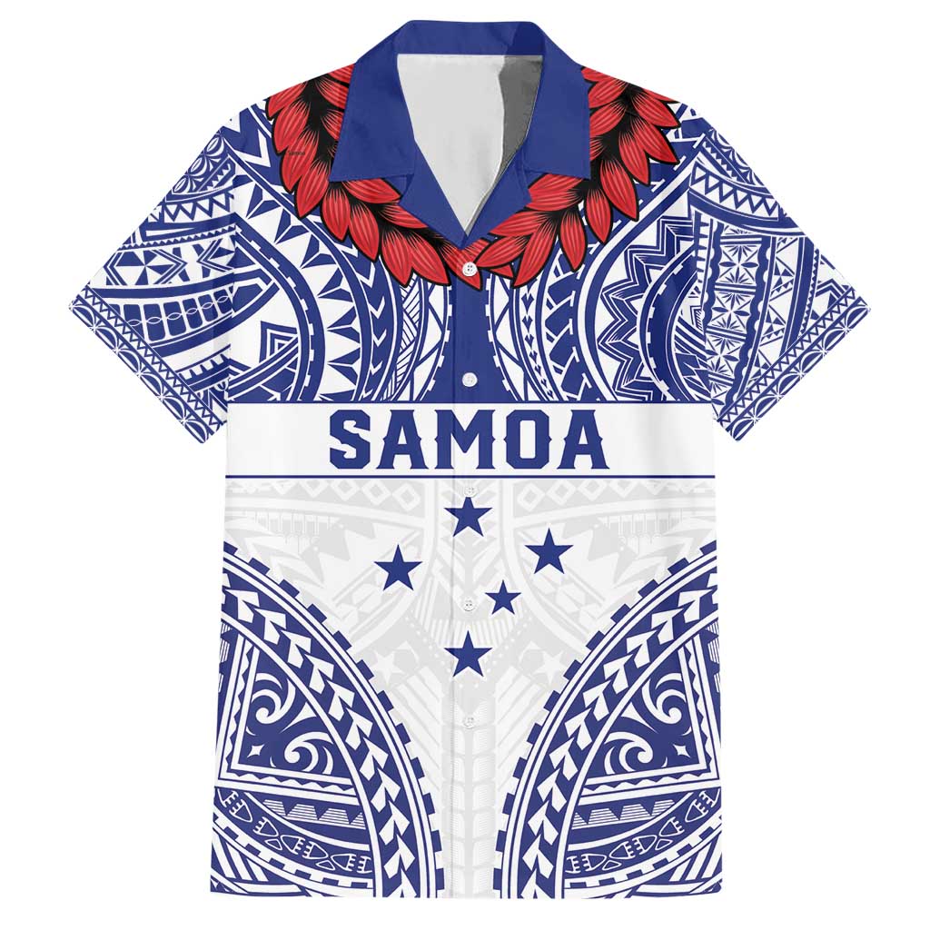 Personalised Toa Samoa Rugby Spirit Hawaiian Shirt White Samoan Tribal Pattern LT9 White - Polynesian Pride