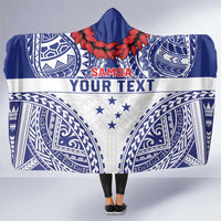 Personalised Toa Samoa Rugby Spirit Hooded Blanket White Samoan Tribal Pattern LT9 One Size White - Polynesian Pride