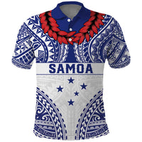 Personalised Toa Samoa Rugby Spirit Polo Shirt White Samoan Tribal Pattern LT9 White - Polynesian Pride