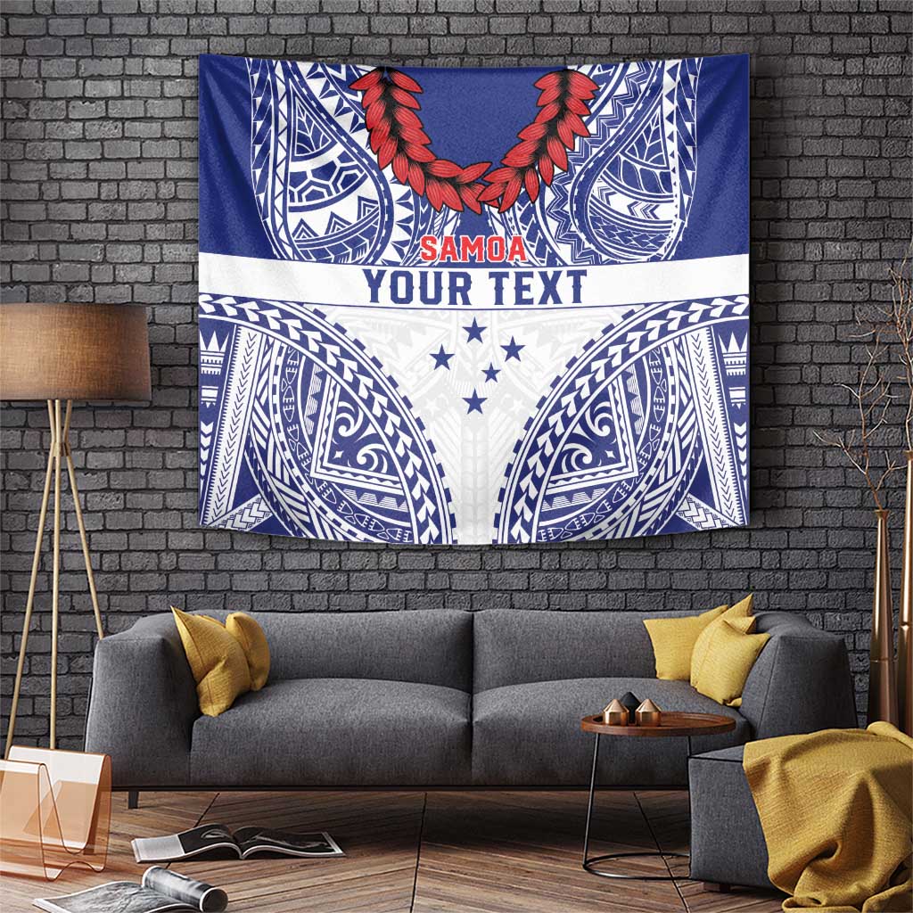 Personalised Toa Samoa Rugby Spirit Tapestry White Samoan Tribal Pattern LT9 White - Polynesian Pride