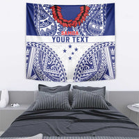 Personalised Toa Samoa Rugby Spirit Tapestry White Samoan Tribal Pattern LT9 - Polynesian Pride