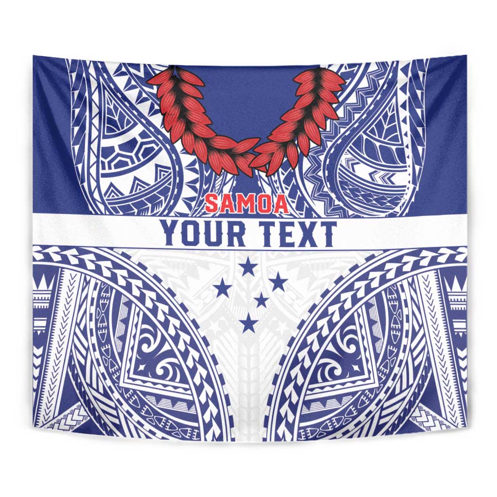 Personalised Toa Samoa Rugby Spirit Tapestry White Samoan Tribal Pattern LT9 - Polynesian Pride