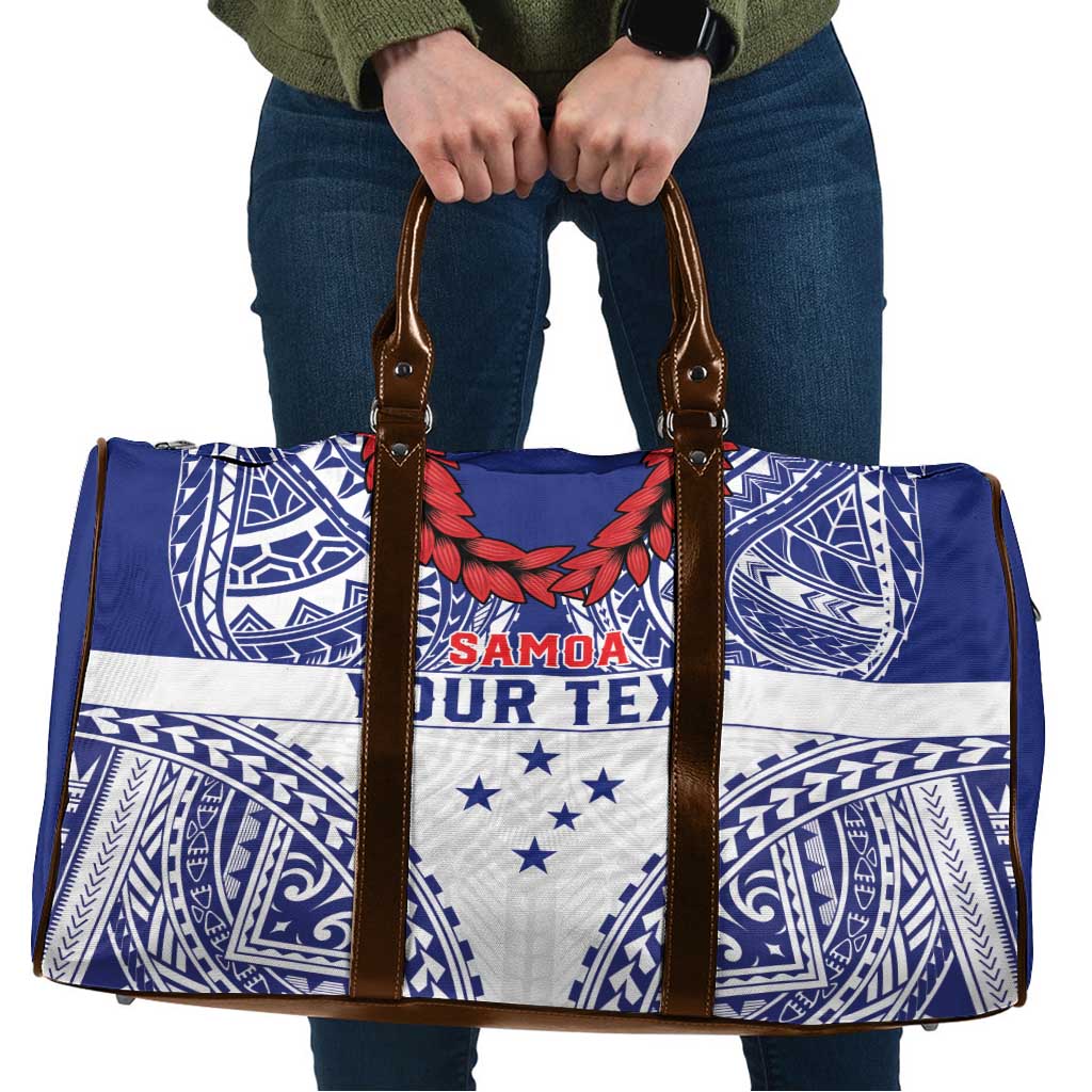 Personalised Toa Samoa Rugby Spirit Travel Bag White Samoan Tribal Pattern LT9 White - Polynesian Pride