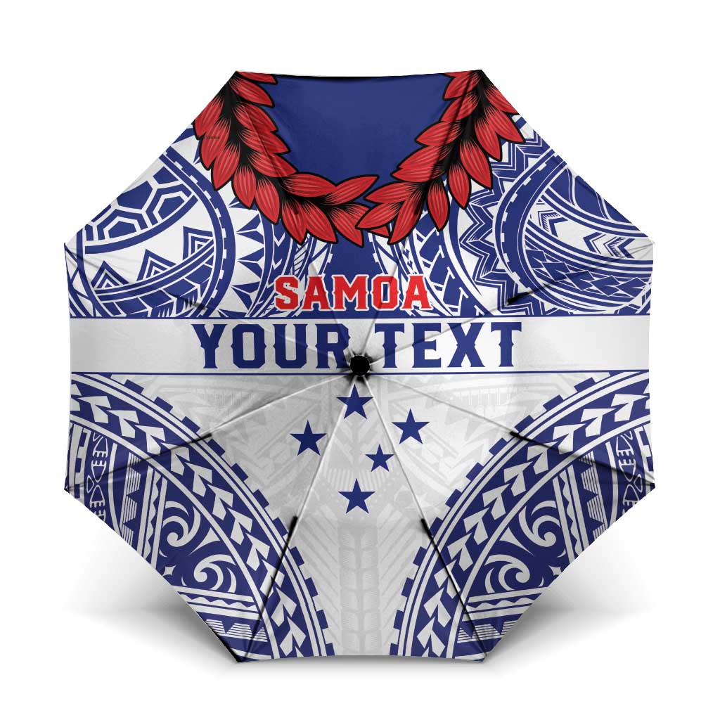 Personalised Toa Samoa Rugby Spirit Umbrella White Samoan Tribal Pattern LT9 One Size Folded 11.42 inch Opened Diameter 37.4 inch White - Polynesian Pride