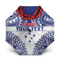 Personalised Toa Samoa Rugby Spirit Umbrella White Samoan Tribal Pattern LT9 One Size Folded 11.42 inch Opened Diameter 37.4 inch White - Polynesian Pride