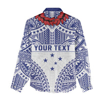 Personalised Toa Samoa Rugby Spirit Women Casual Shirt White Samoan Tribal Pattern LT9 - Polynesian Pride