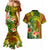 Polynesia Couples Matching Mermaid Dress and Hawaiian Shirt Pasifika Tribal with Tropical Flowers LT9 - Polynesian Pride