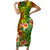 Polynesia Family Matching Short Sleeve Bodycon Dress and Hawaiian Shirt Pasifika Tribal with Tropical Flowers LT9 Mom's Dress Reggae - Polynesian Pride