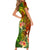 Polynesia Family Matching Short Sleeve Bodycon Dress and Hawaiian Shirt Pasifika Tribal with Tropical Flowers LT9 - Polynesian Pride