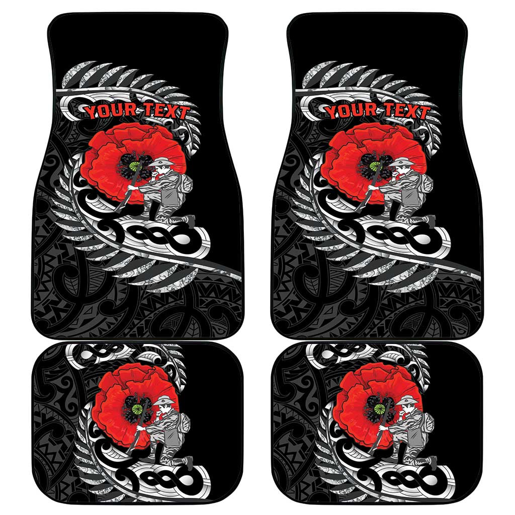 ANZAC Day Aotearoa Silver Fern Maori Personalised Car Mats LT9 - Polynesian Pride