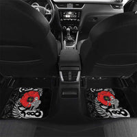 ANZAC Day Aotearoa Silver Fern Maori Personalised Car Mats LT9 Set 2pcs - Back Black - Polynesian Pride
