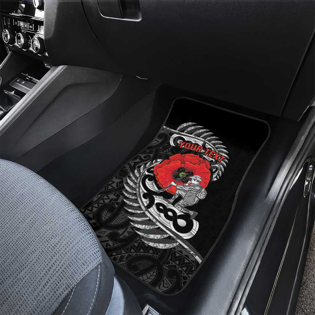 ANZAC Day Aotearoa Silver Fern Maori Personalised Car Mats LT9 - Polynesian Pride