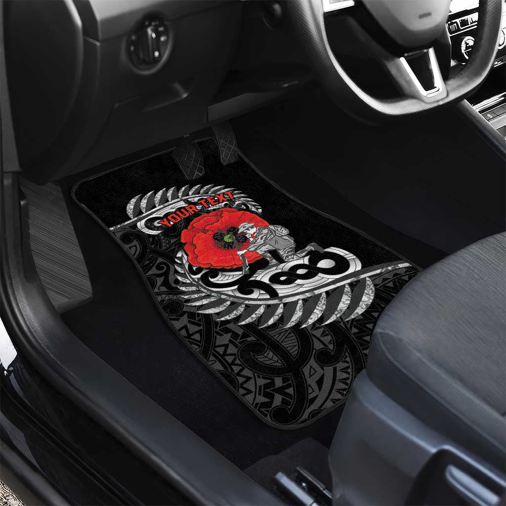 ANZAC Day Aotearoa Silver Fern Maori Personalised Car Mats LT9 - Polynesian Pride