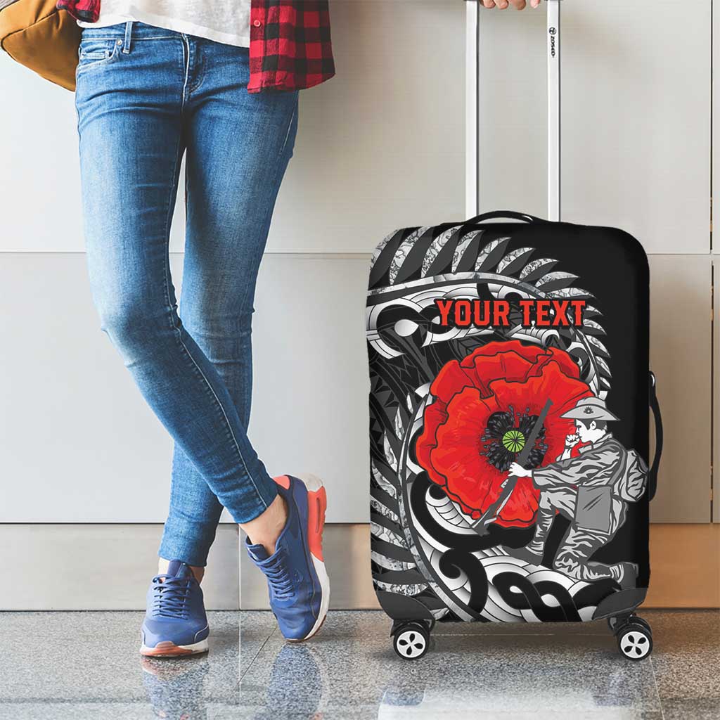ANZAC Day Aotearoa Silver Fern Maori Personalised Luggage Cover LT9 - Polynesian Pride