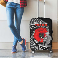 ANZAC Day Aotearoa Silver Fern Maori Personalised Luggage Cover LT9 - Polynesian Pride