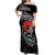 ANZAC Day Aotearoa Silver Fern Maori Personalised Off Shoulder Maxi Dress