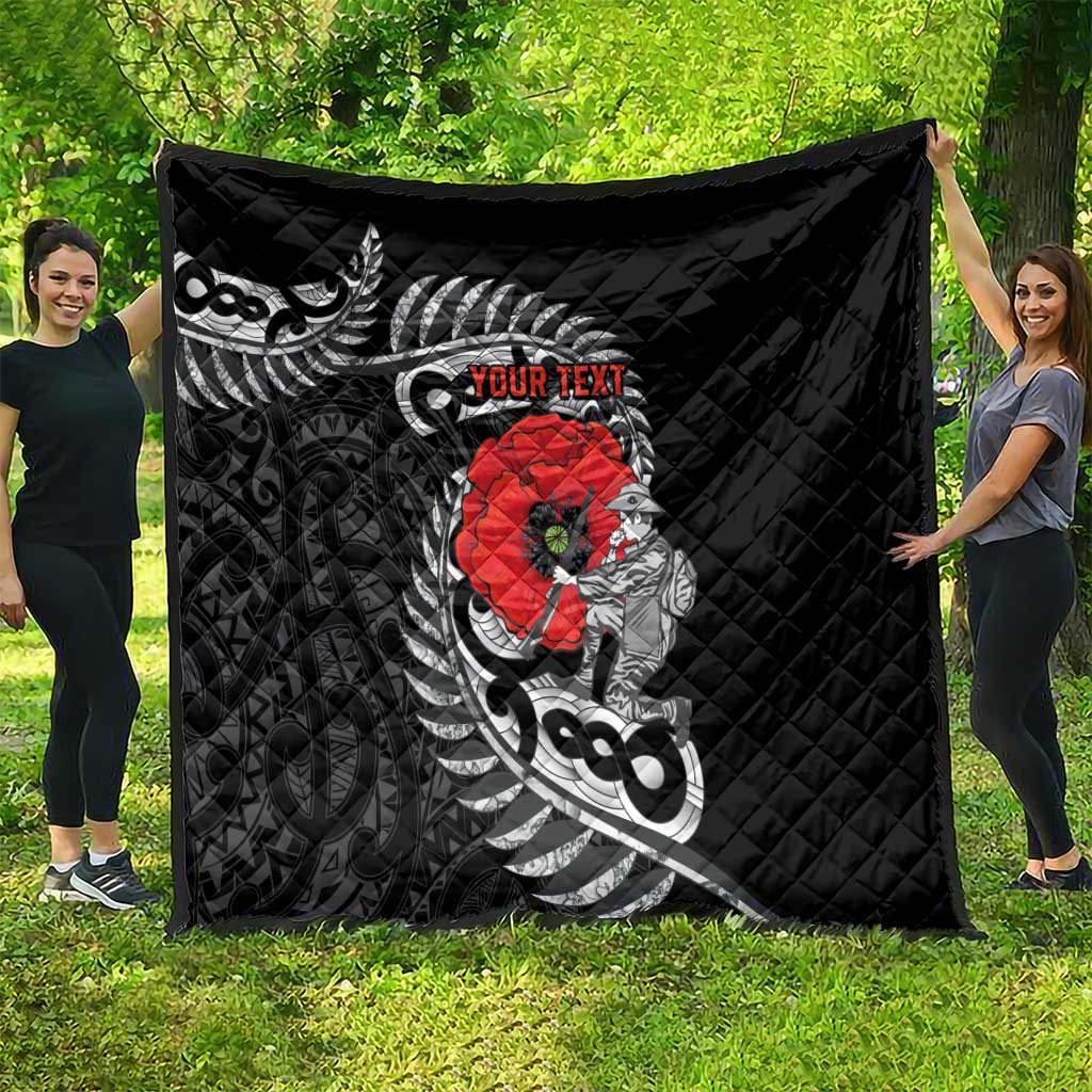 ANZAC Day Aotearoa Silver Fern Maori Personalised Quilt LT9 - Polynesian Pride