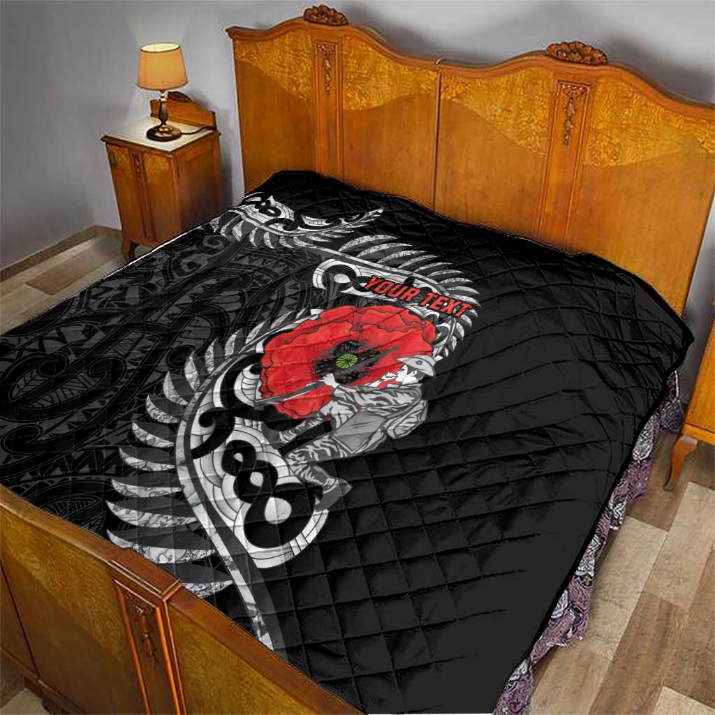 ANZAC Day Aotearoa Silver Fern Maori Personalised Quilt LT9 - Polynesian Pride