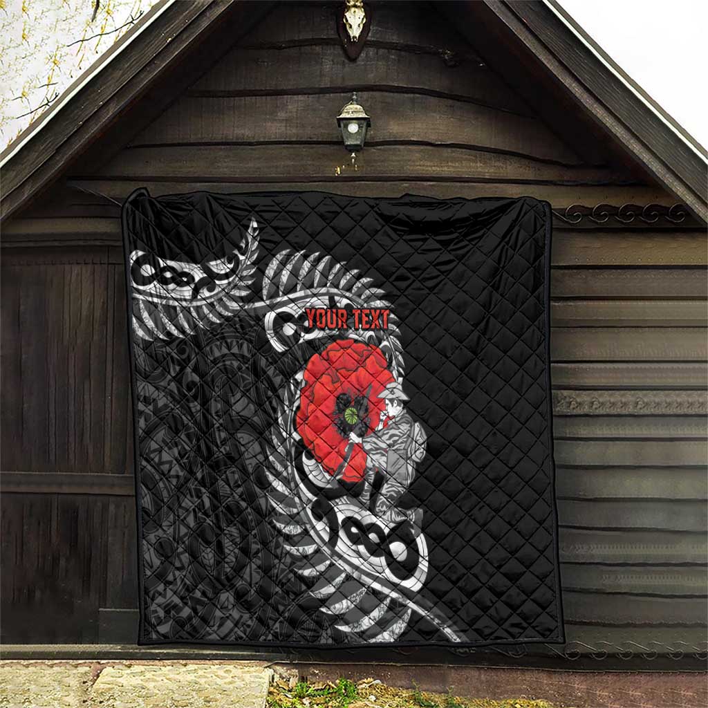 ANZAC Day Aotearoa Silver Fern Maori Personalised Quilt LT9 - Polynesian Pride