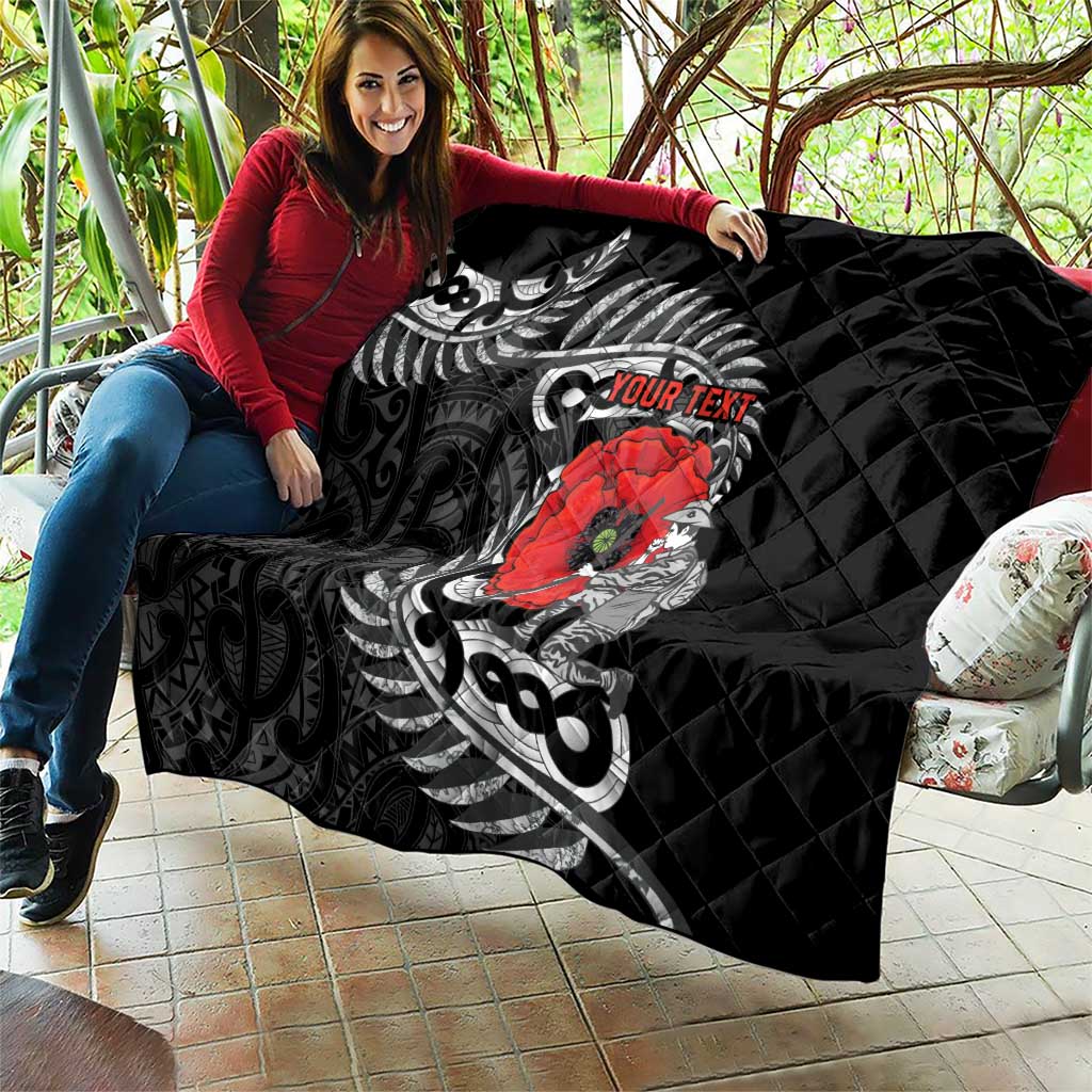 ANZAC Day Aotearoa Silver Fern Maori Personalised Quilt LT9 - Polynesian Pride