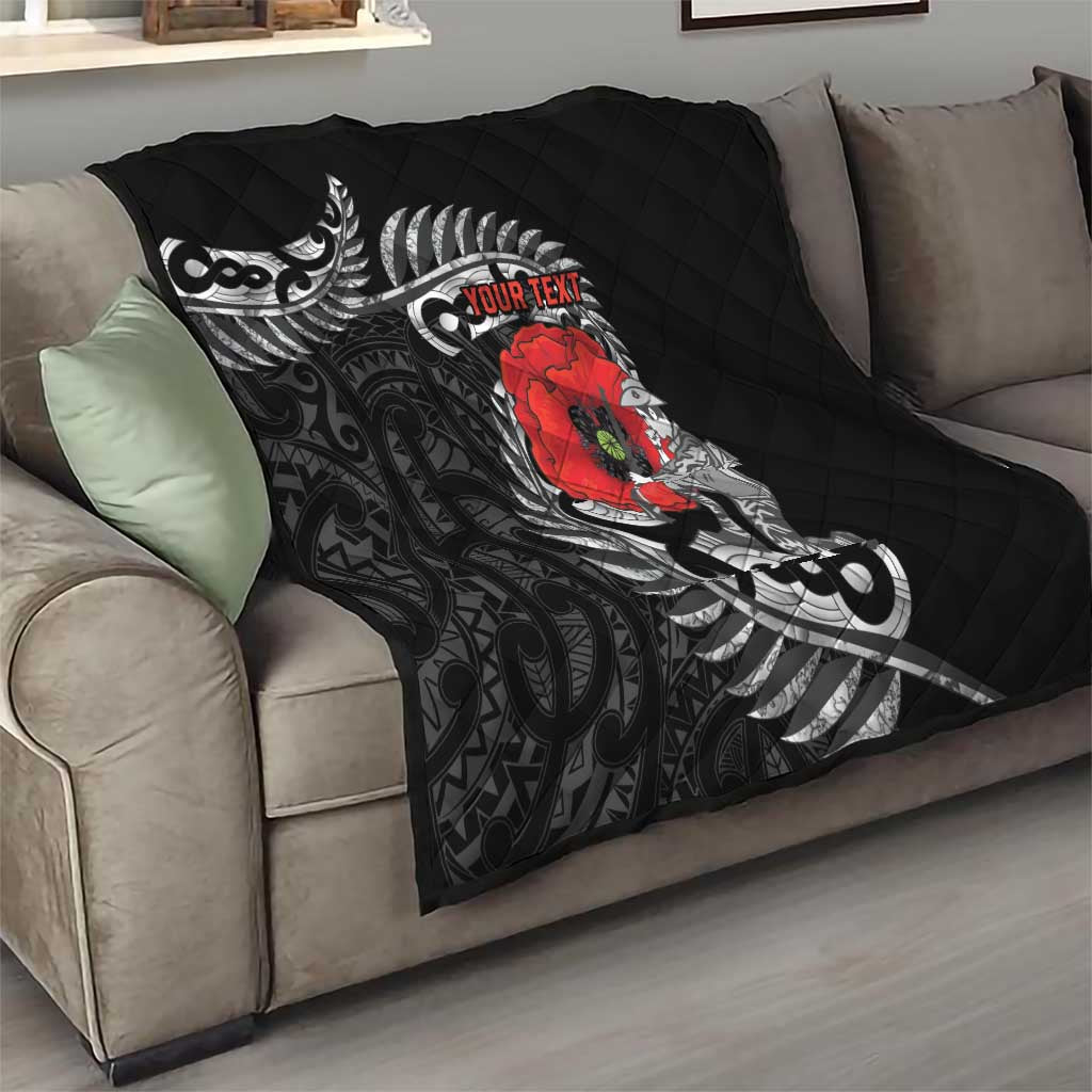 ANZAC Day Aotearoa Silver Fern Maori Personalised Quilt LT9 - Polynesian Pride