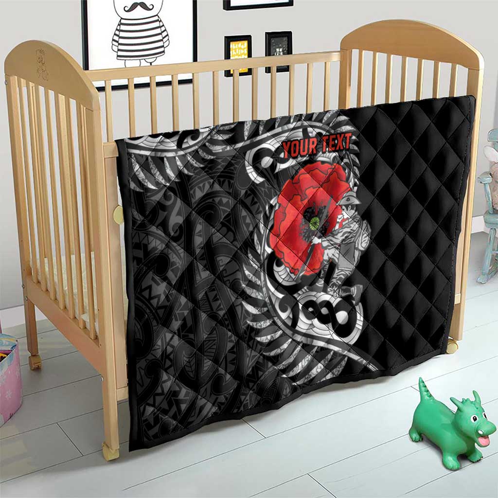 ANZAC Day Aotearoa Silver Fern Maori Personalised Quilt LT9 - Polynesian Pride