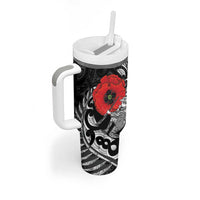 ANZAC Day Aotearoa Silver Fern Maori Personalised Tumbler With Handle LT9 - Polynesian Pride