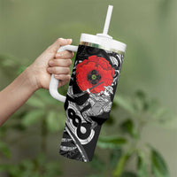 ANZAC Day Aotearoa Silver Fern Maori Personalised Tumbler With Handle LT9 - Polynesian Pride