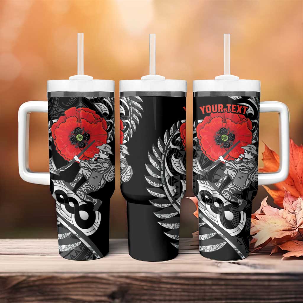 ANZAC Day Aotearoa Silver Fern Maori Personalised Tumbler With Handle LT9 - Polynesian Pride