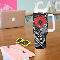 ANZAC Day Aotearoa Silver Fern Maori Personalised Tumbler With Handle LT9 - Polynesian Pride