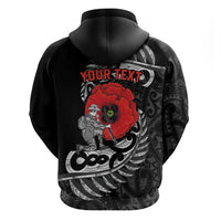 ANZAC Day Aotearoa Silver Fern Maori Personalised Zip Hoodie LT9 - Polynesian Pride