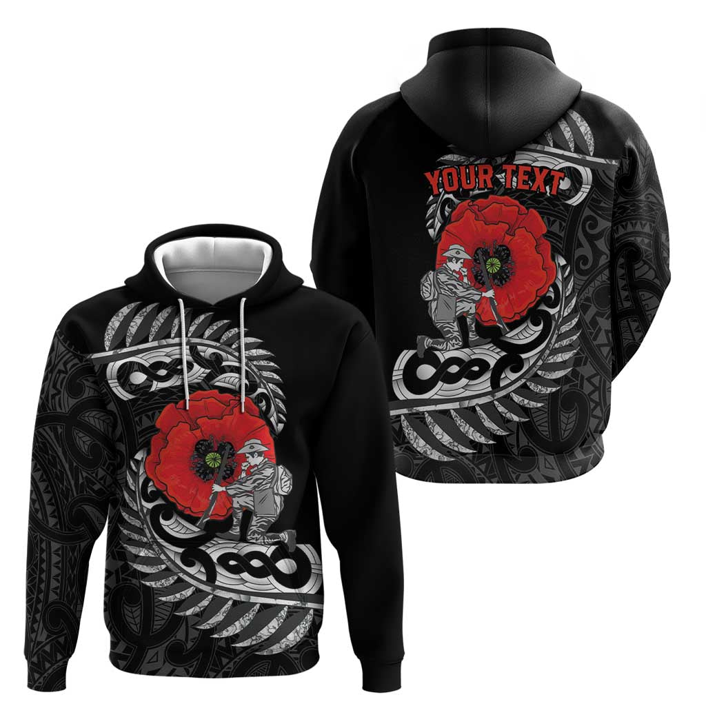 ANZAC Day Aotearoa Silver Fern Maori Personalised Zip Hoodie LT9 - Polynesian Pride