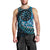 New Zealand Darts Personalised Men Tank Top Aotearoa Silver Fern Blue Papua Shell Spirit