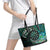 New Zealand Darts Personalised Leather Tote Bag Aotearoa Silver Fern Green Papua Shell Spirit