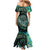 New Zealand Darts Personalised Mermaid Dress Aotearoa Silver Fern Green Papua Shell Spirit