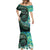 New Zealand Darts Personalised Mermaid Dress Aotearoa Silver Fern Green Papua Shell Spirit