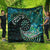 New Zealand Darts Personalised Quilt Aotearoa Silver Fern Green Papua Shell Spirit