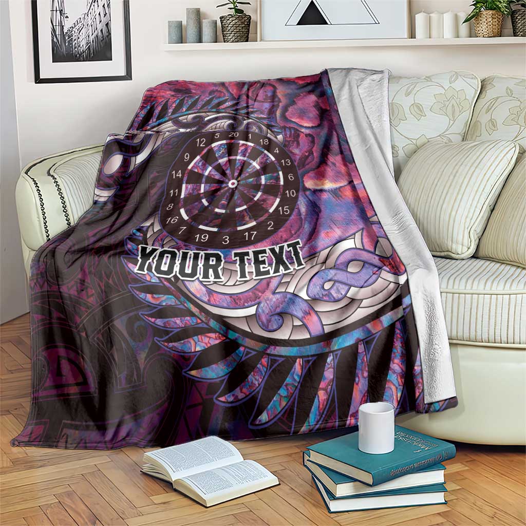 New Zealand Darts Personalised Blanket Aotearoa Silver Fern Pink Papua Shell Spirit LT9 Pink - Polynesian Pride