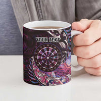New Zealand Darts Personalised Ceramic Mug Aotearoa Silver Fern Pink Papua Shell Spirit LT9 - Polynesian Pride