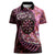 New Zealand Darts Personalised Women Polo Shirt Aotearoa Silver Fern Pink Papua Shell Spirit