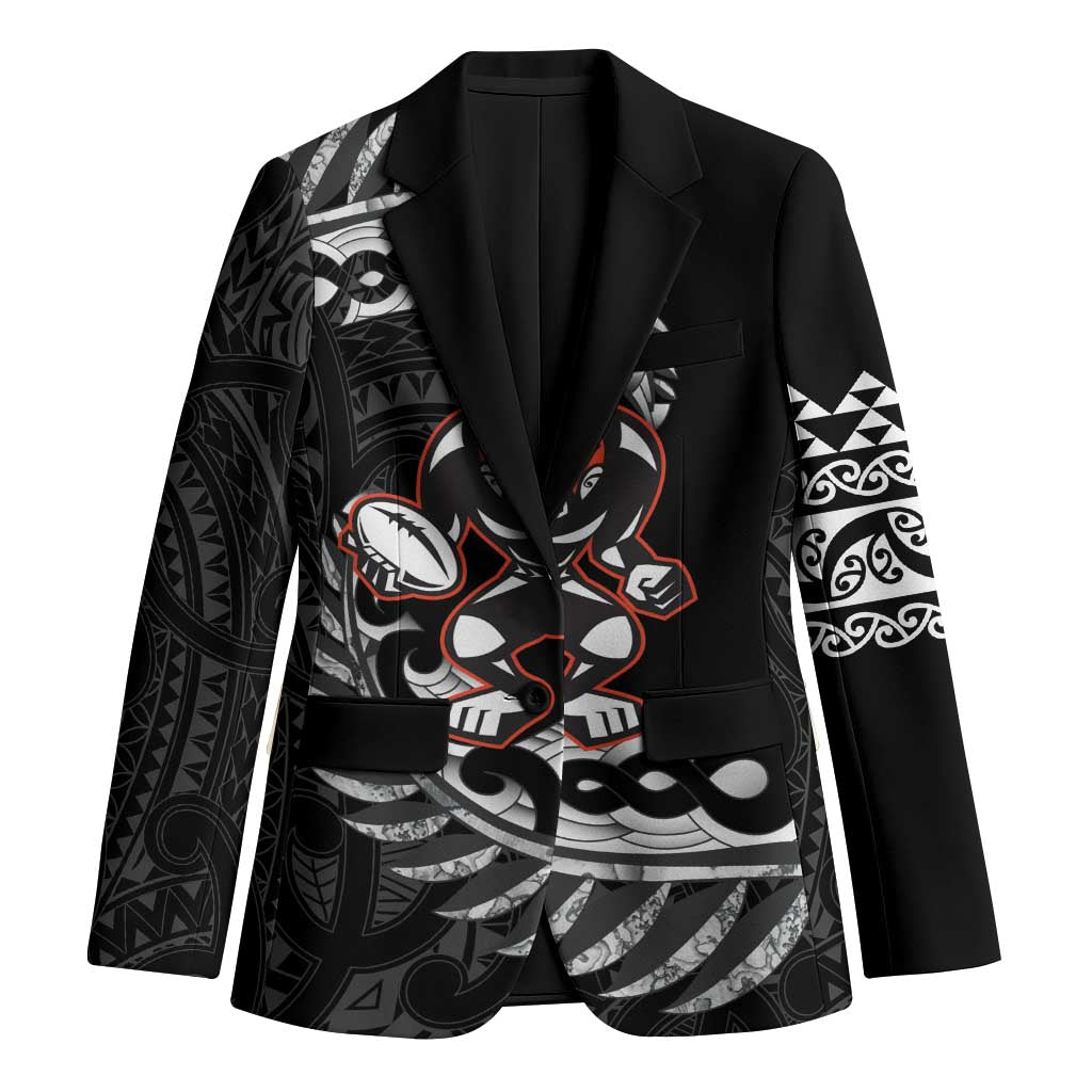 New Zealand Indigenous-Maori Rugby Custom Blazer LT9 Unisex Black - Polynesian Pride