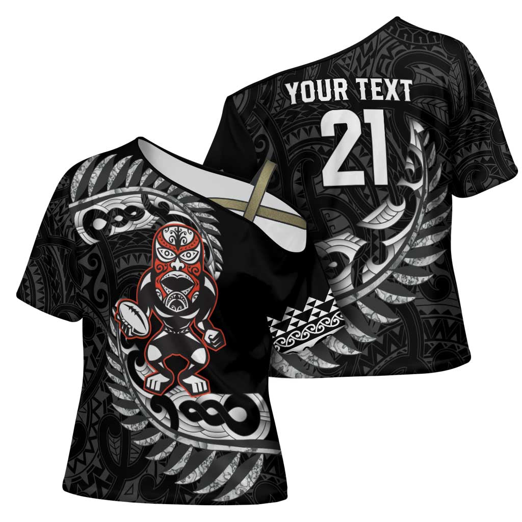 New Zealand Indigenous-Maori Rugby Custom Cross Shoulder Shirt LT9 - Polynesian Pride