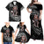 New Zealand Indigenous-Maori Rugby Custom Family Matching Off Shoulder Maxi Dress and Hawaiian Shirt